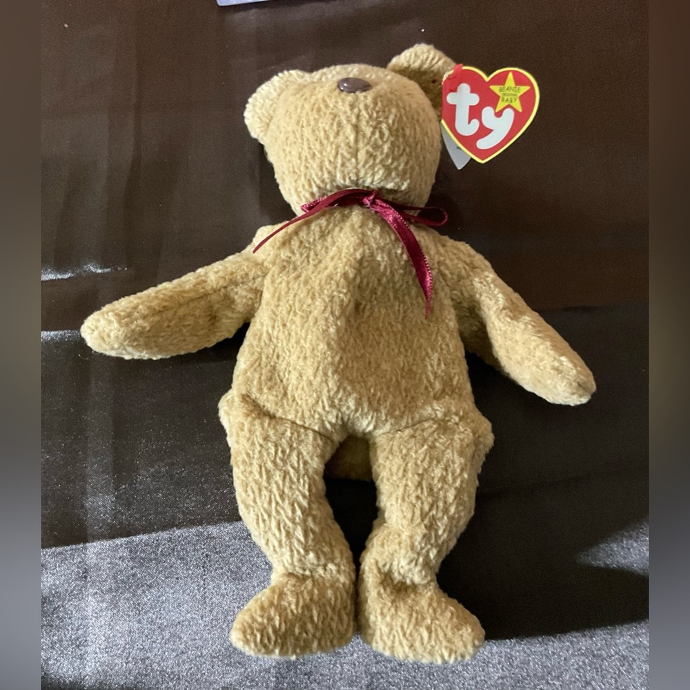 CURLY TY beanie baby. With 2 Mets tickets from 1998